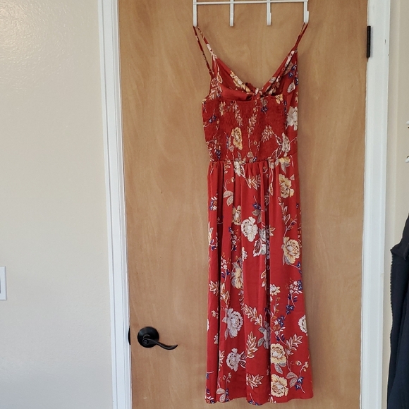 Source Unknown Red Floral Midi Dress - Picture 4 of 7